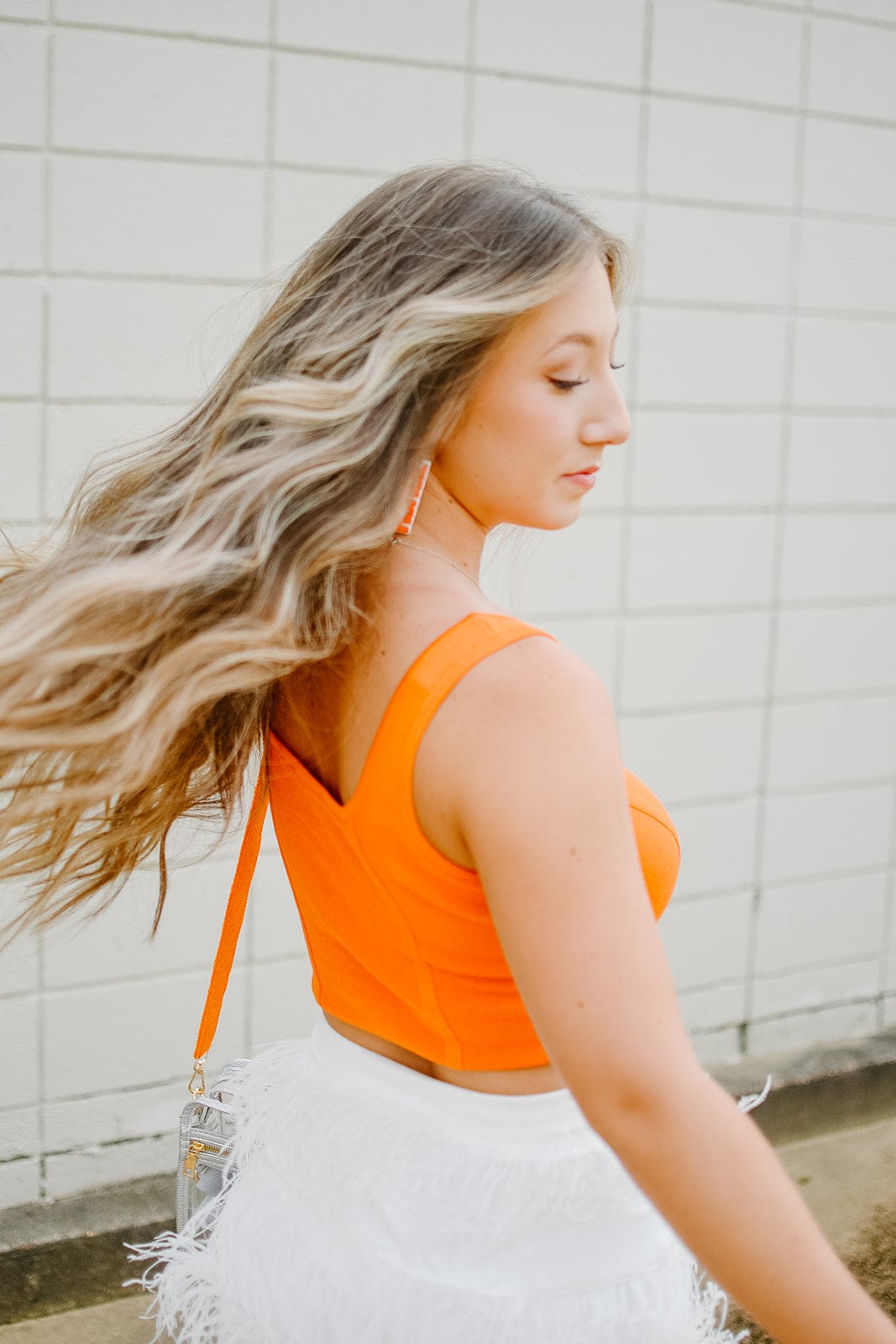 Top Corset Orange Knit