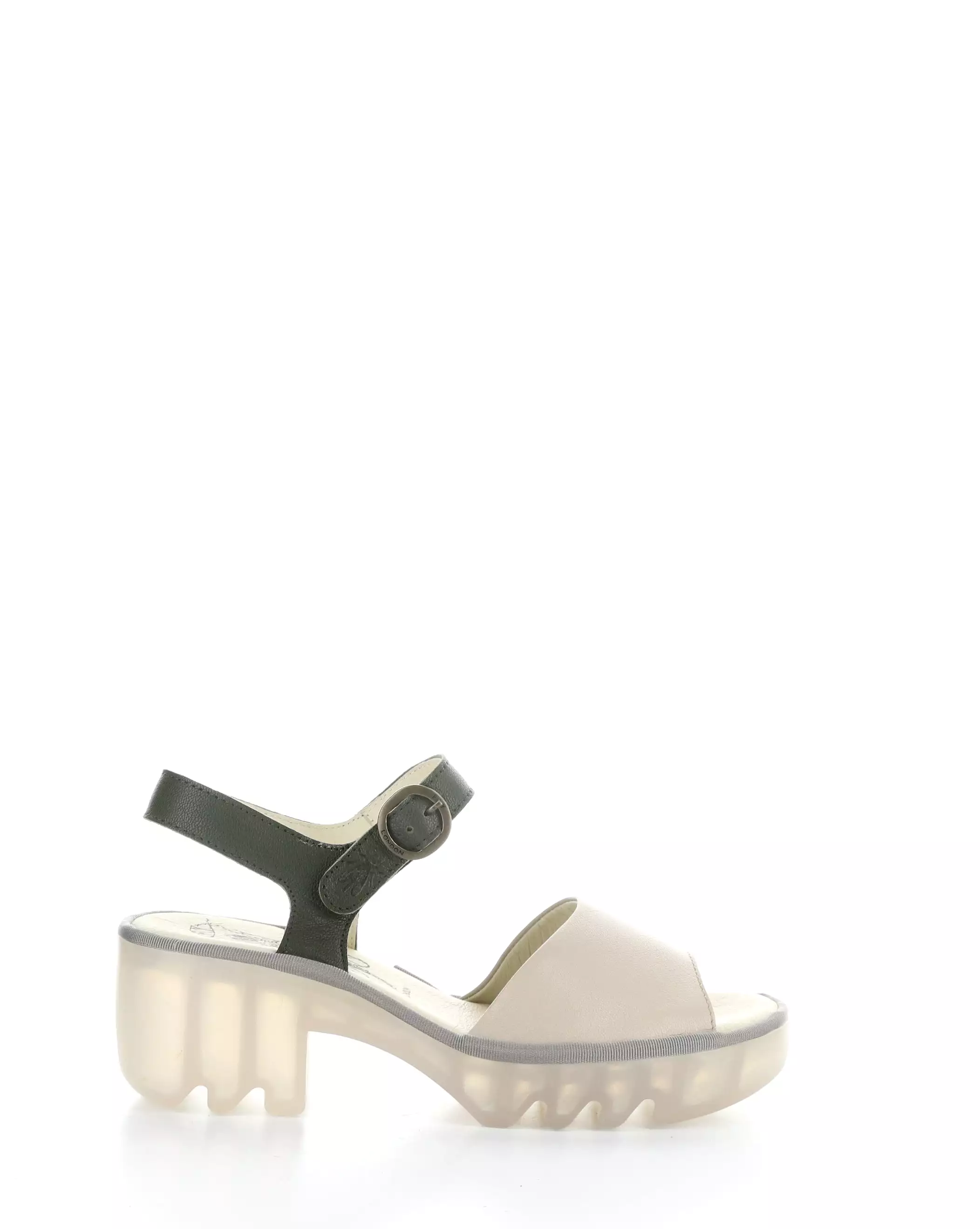 TULL503FLY 002 Taupe Khaki Velcro Sandals