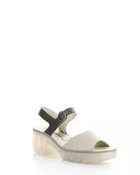 TULL503FLY 002 Taupe Khaki Velcro Sandals