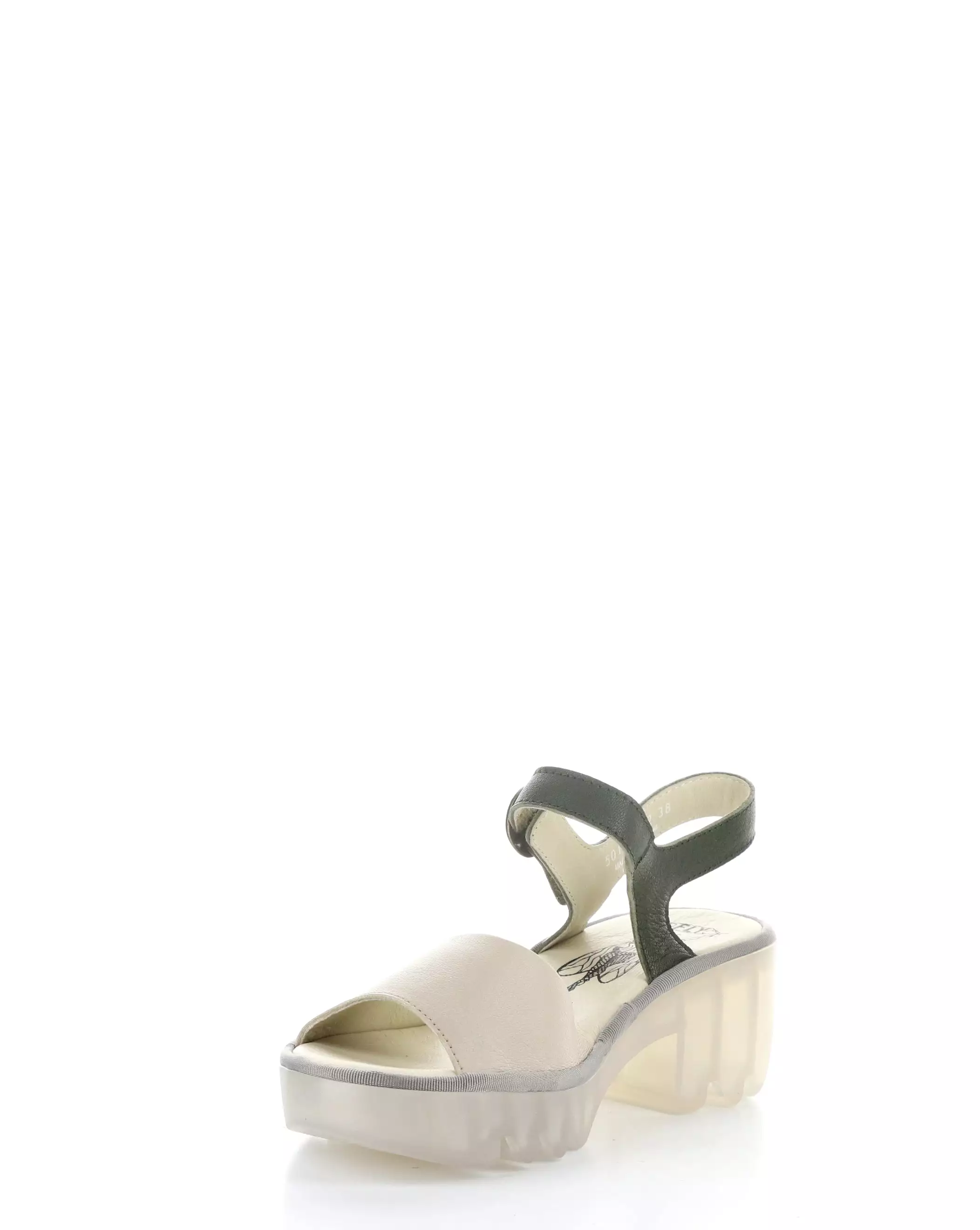 TULL503FLY 002 Taupe Khaki Velcro Sandals