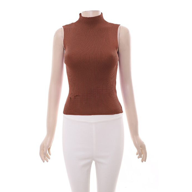 Turtleneck Sleeveless Top - Google SEO friendly result: Sleeveless Turtleneck