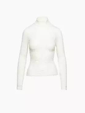 Turtleneck with Mesh Lace