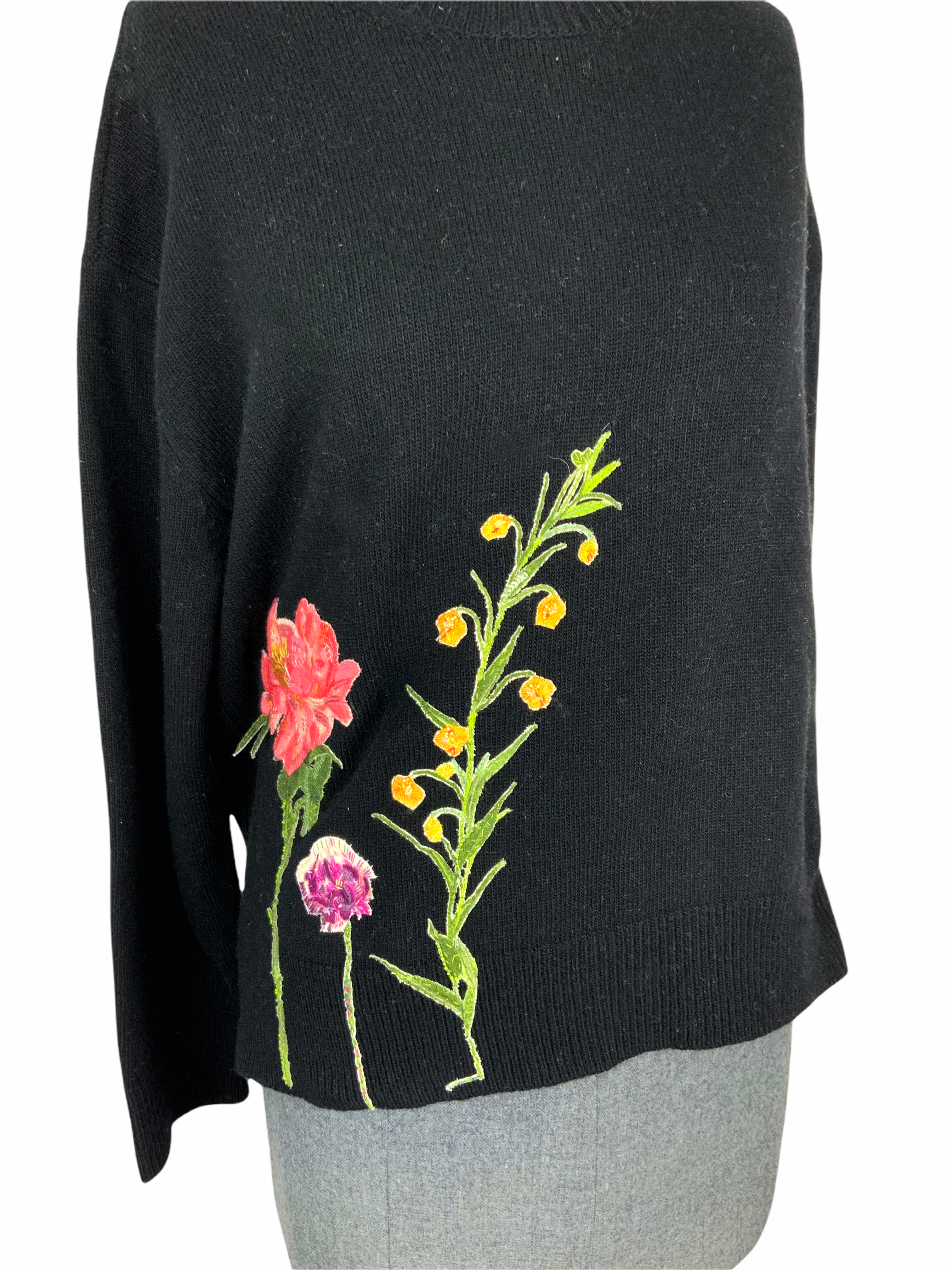 Valentino Floral Applique XS Jumper Sweater