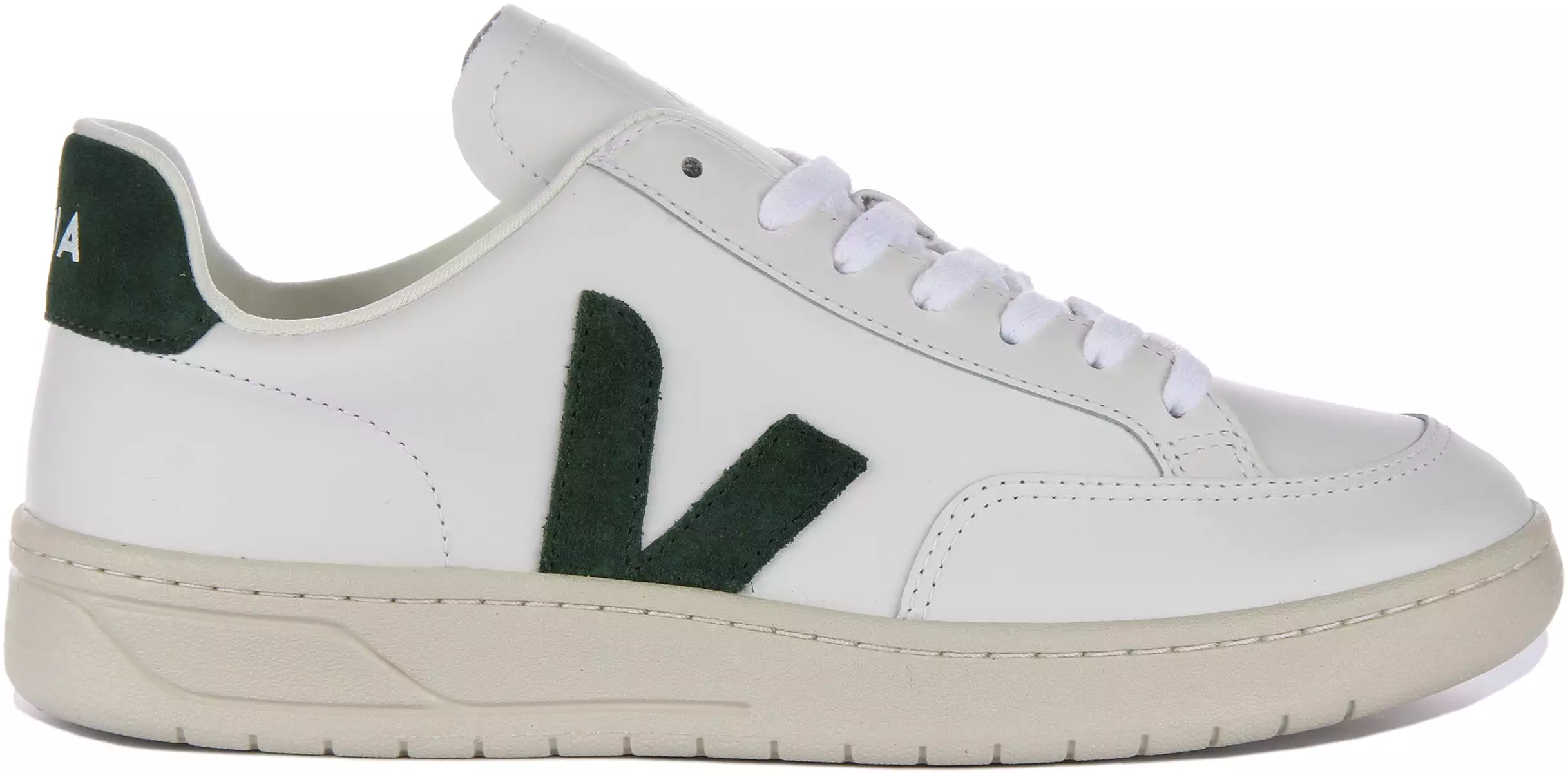 Veja V12 Leather White Green Men - Buy Now