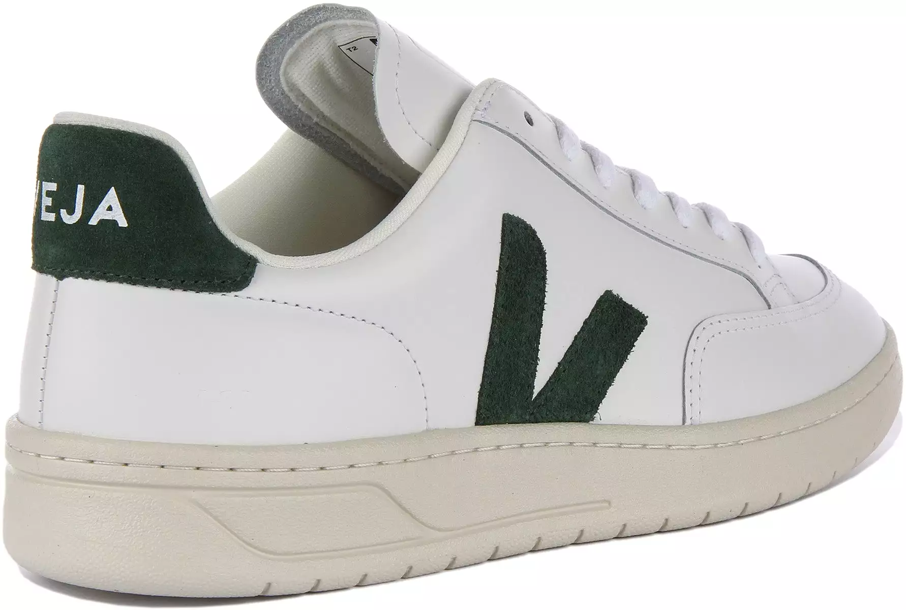 Veja V12 Leather White Green Men - Buy Now