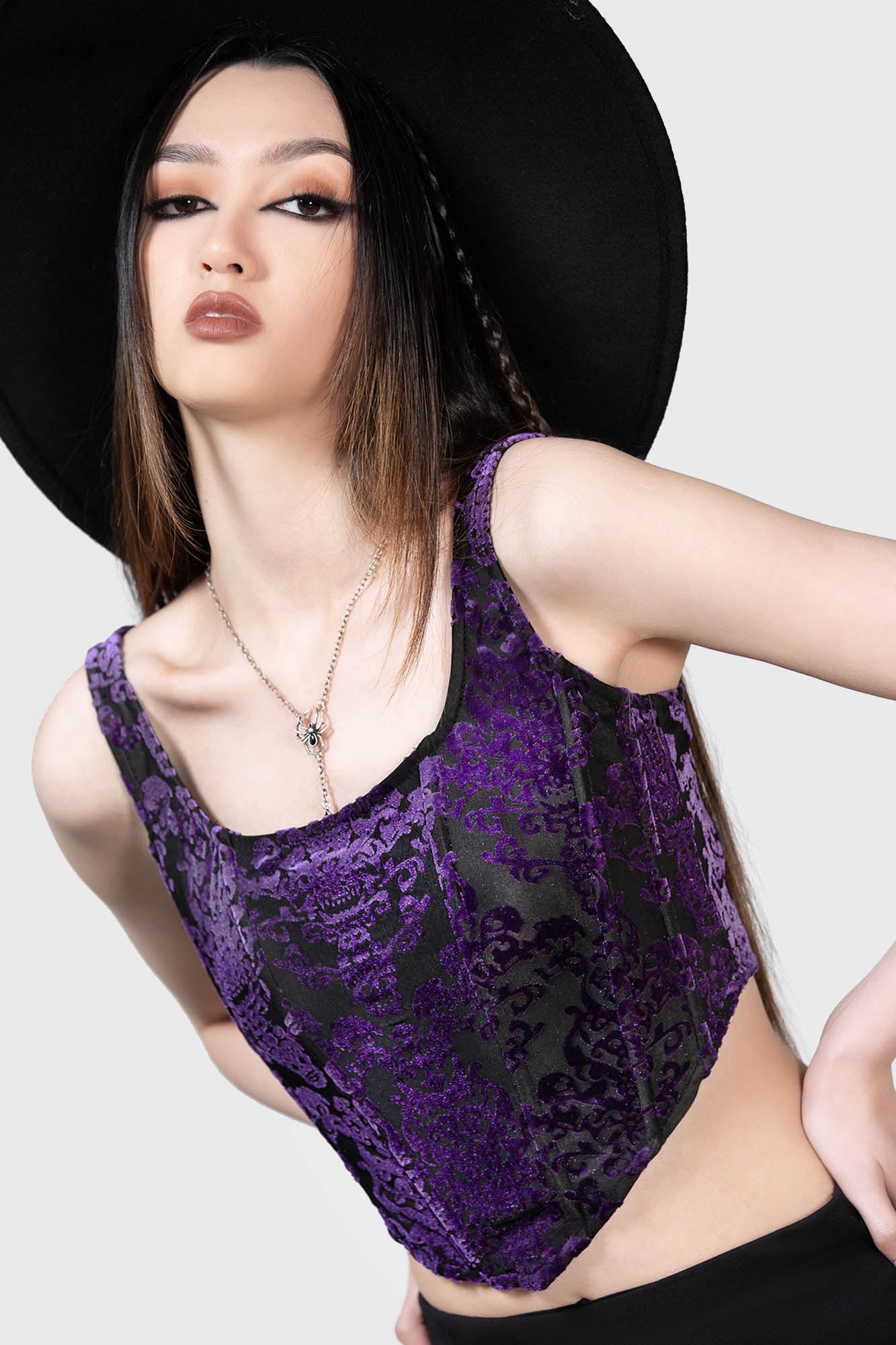 Vibrant Purple Snarl Corset Top