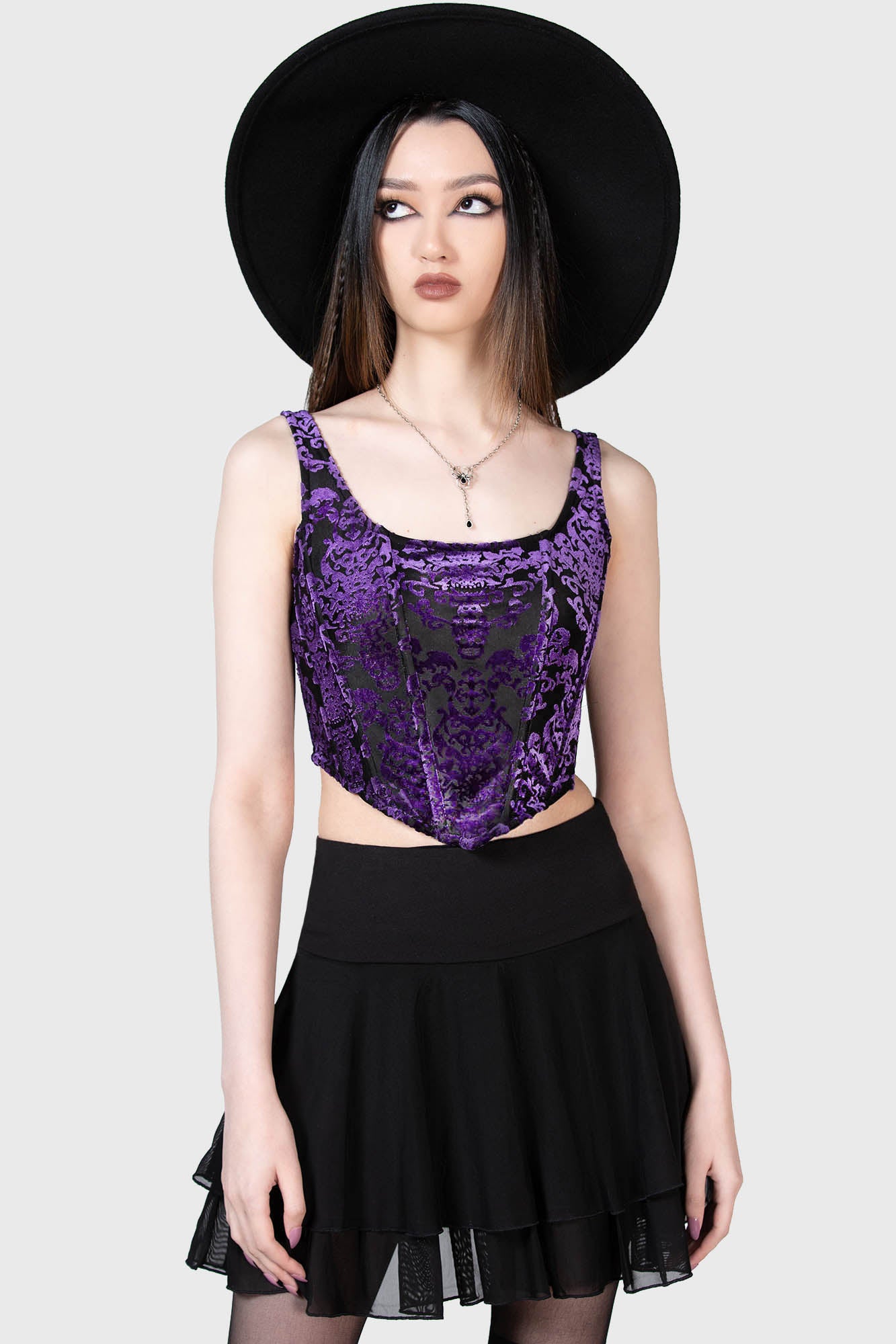 Vibrant Purple Snarl Corset Top