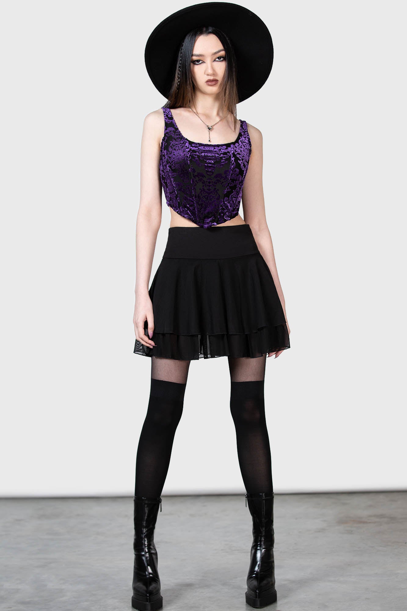 Vibrant Purple Snarl Corset Top