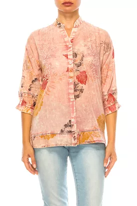 Vintage Floral Tunic with Embroidery and Lace - Shop Now!