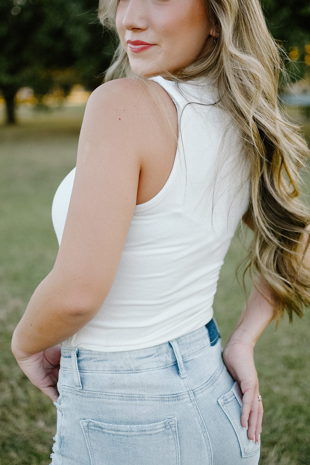 White High Neck Bodysuit