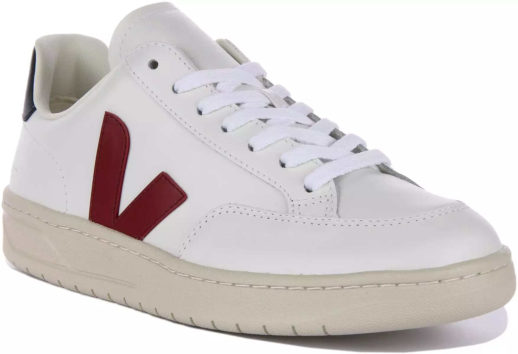 White Multi Veja V 12 Leather Shoes for Men