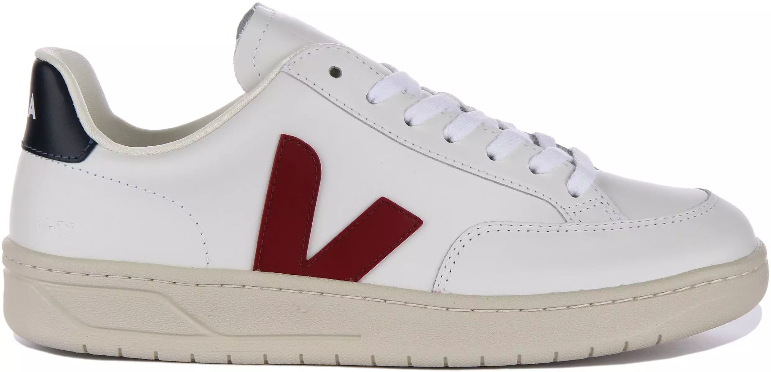 White Multi Veja V 12 Leather Shoes for Men