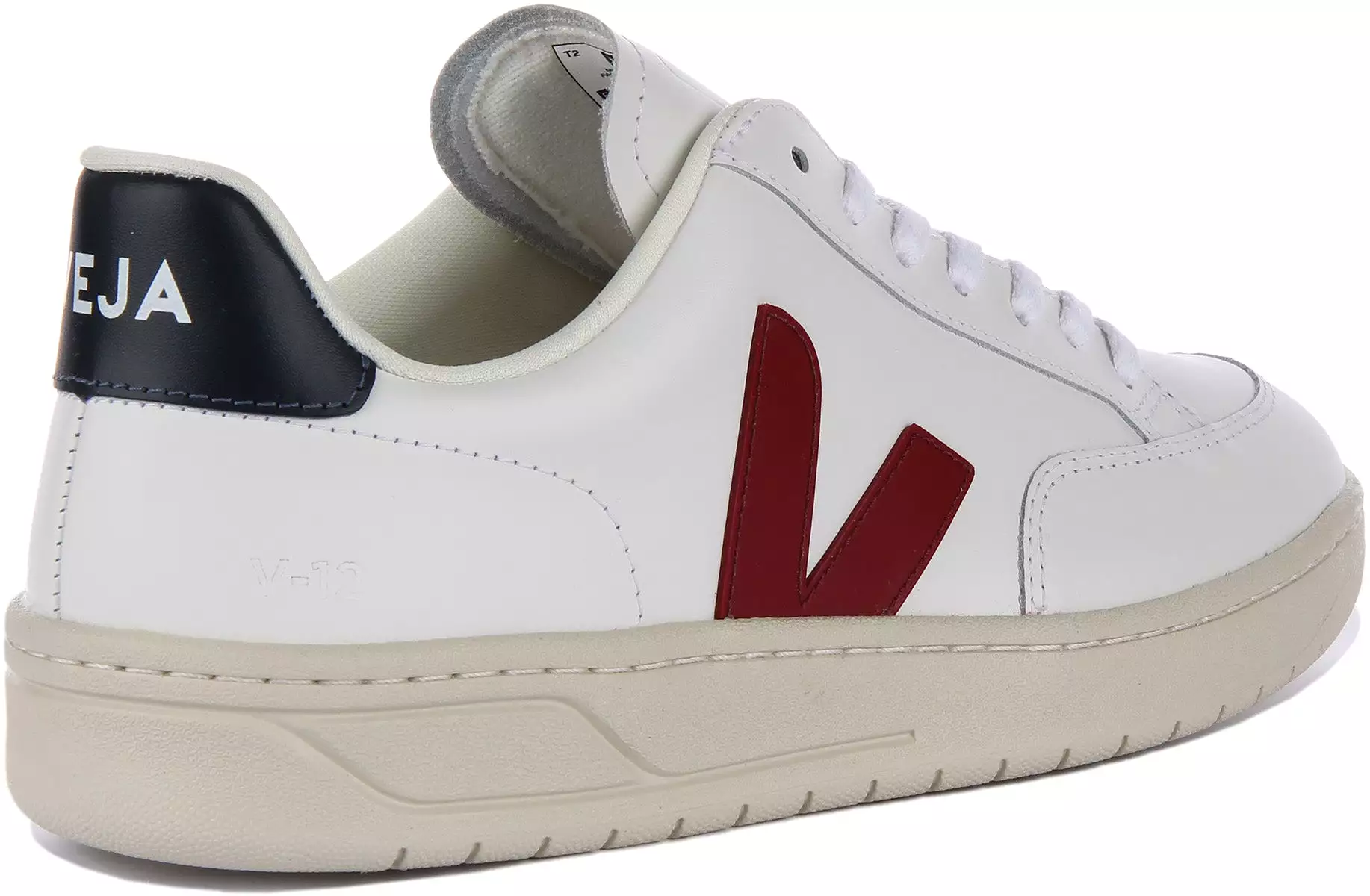 White Multi Veja V 12 Leather Shoes for Men