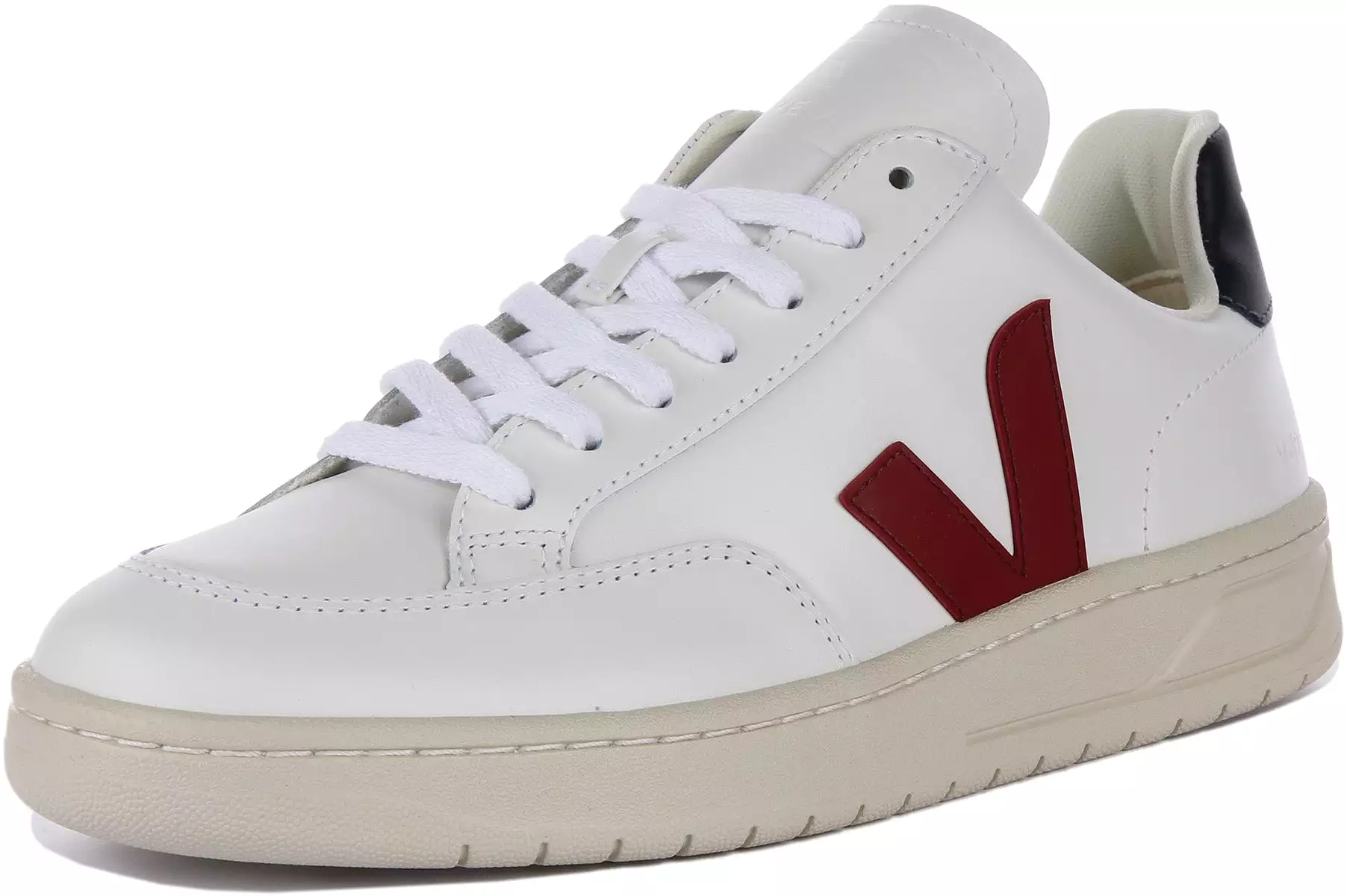 White Multi Veja V 12 Leather Shoes for Men