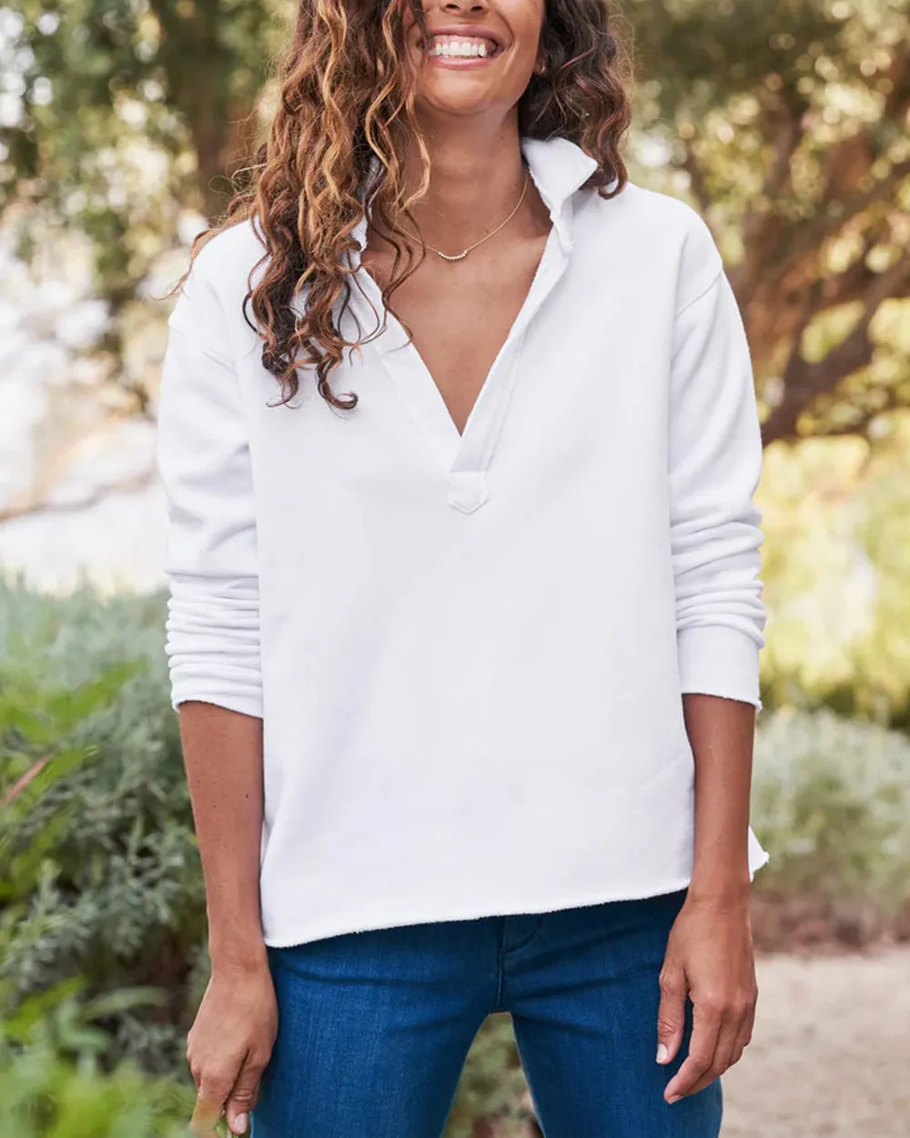 White Patrick Popover Henley