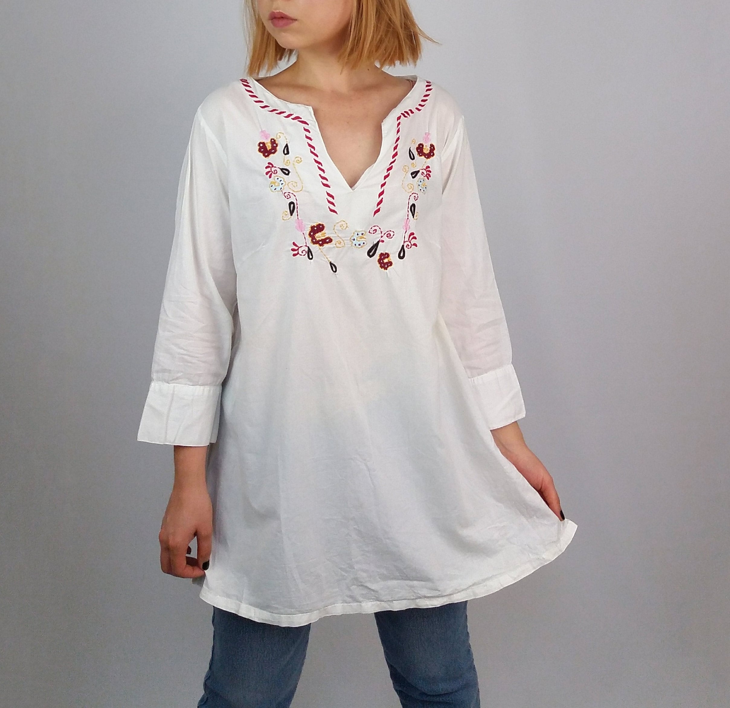 White Tunic Beach Top Kaftan