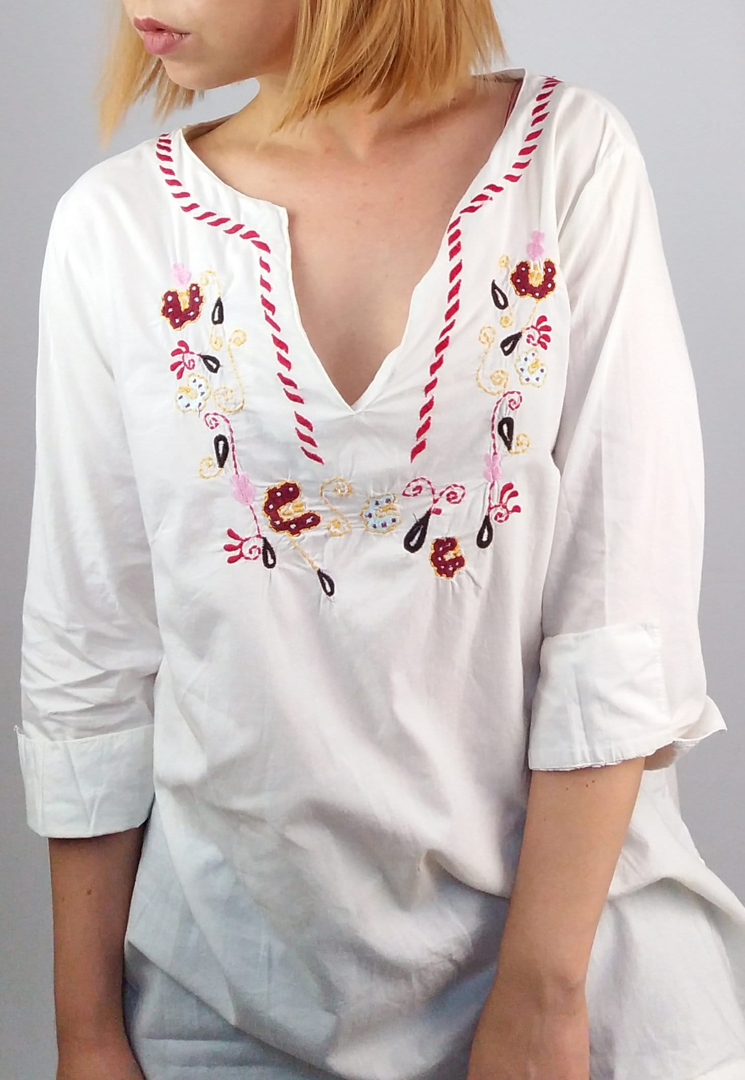 White Tunic Beach Top Kaftan