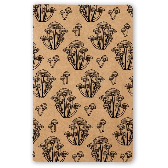 Wild Mushrooms Kraft Layflat Notebook