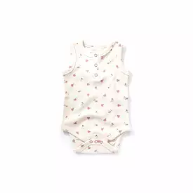 Winter Floral Waffle Sleeveless Bodysuit