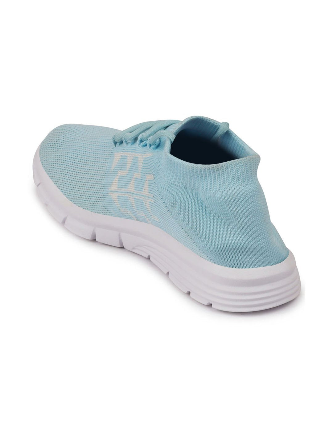 Women's sky blue running shoes - lace up sports & outdoor footwear.