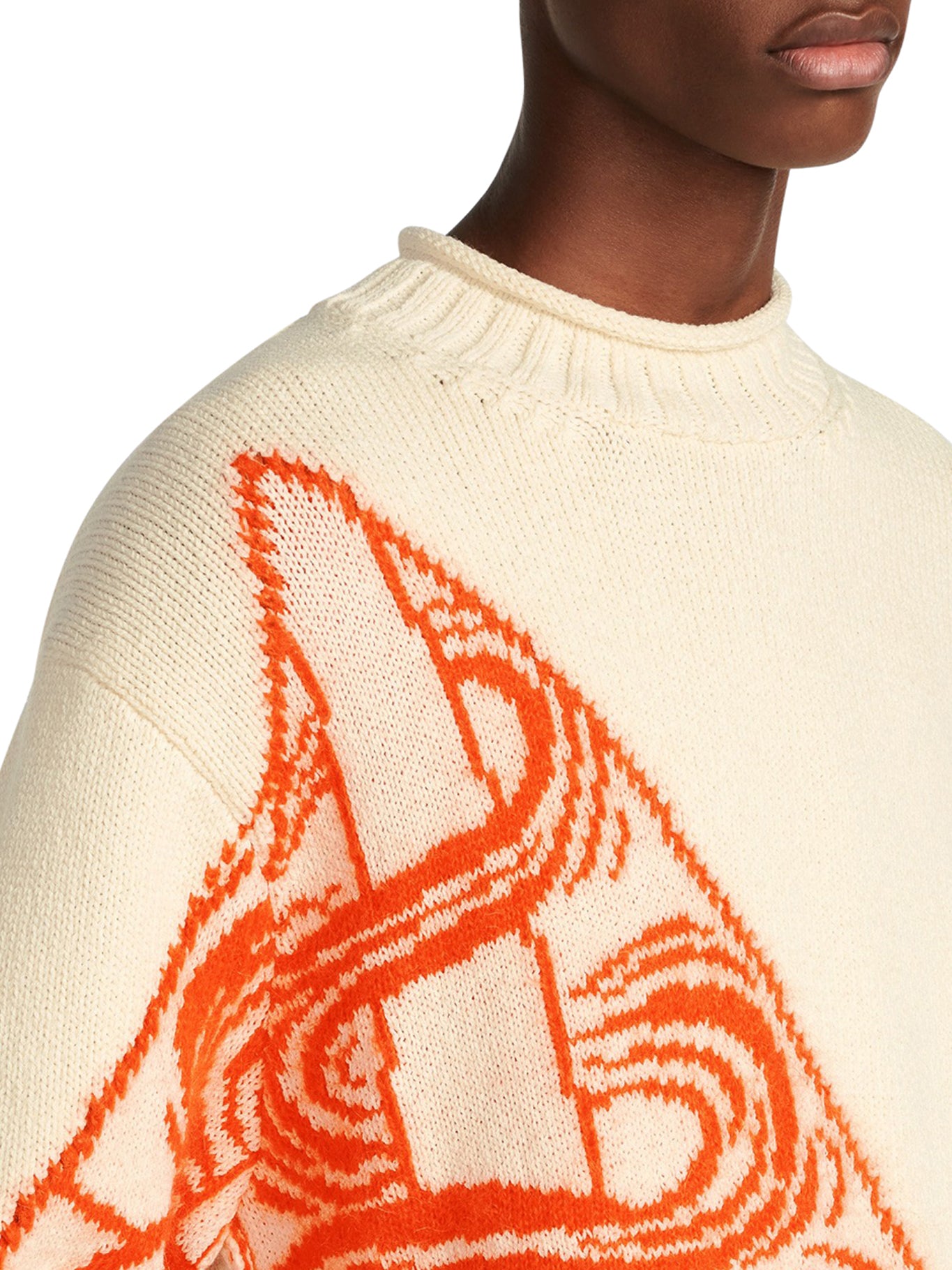 Wool and mohair blend Jacquard sweater