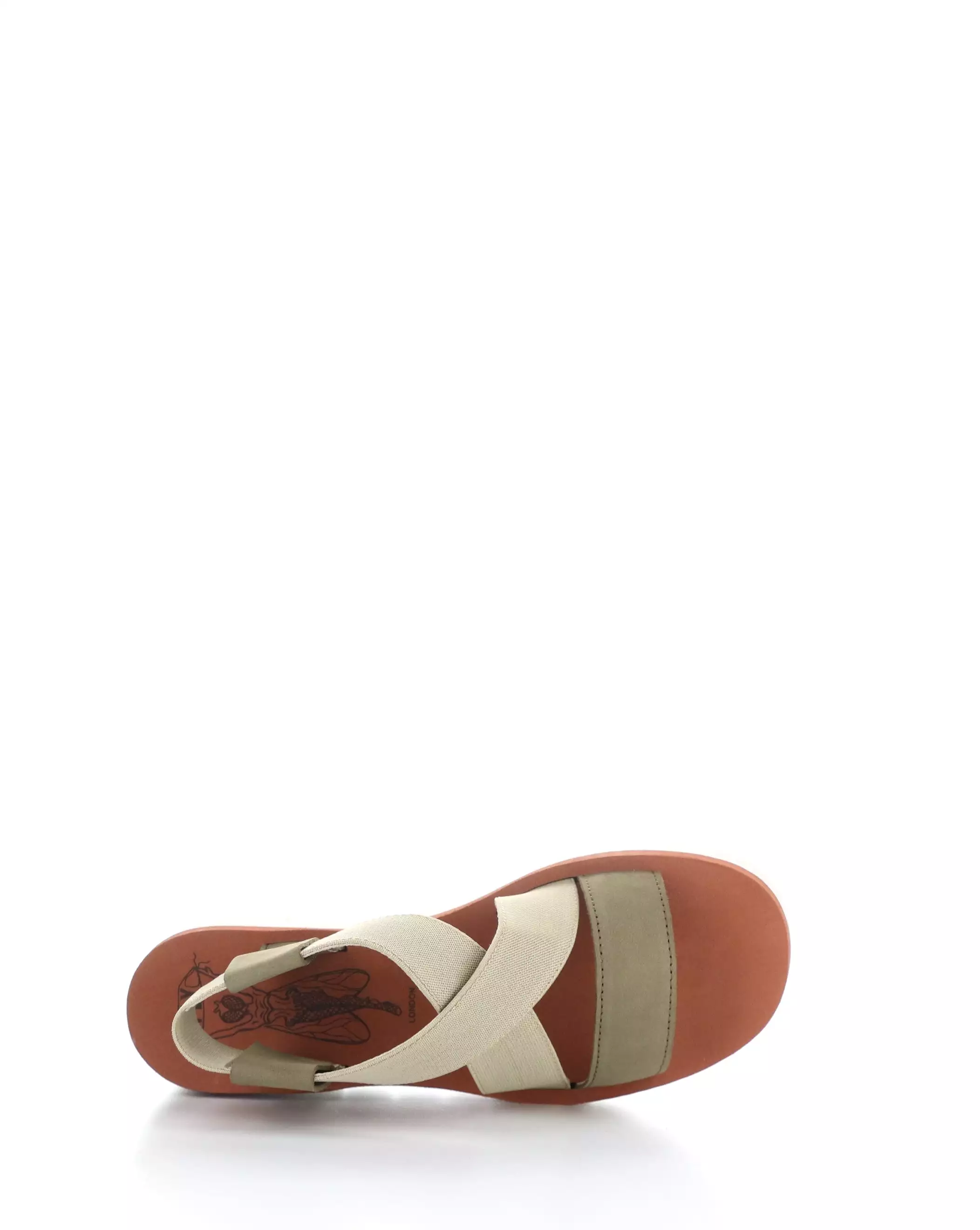 YABI922FLY 011 Military Beige Brick Round Toe Sandals - Top Choice