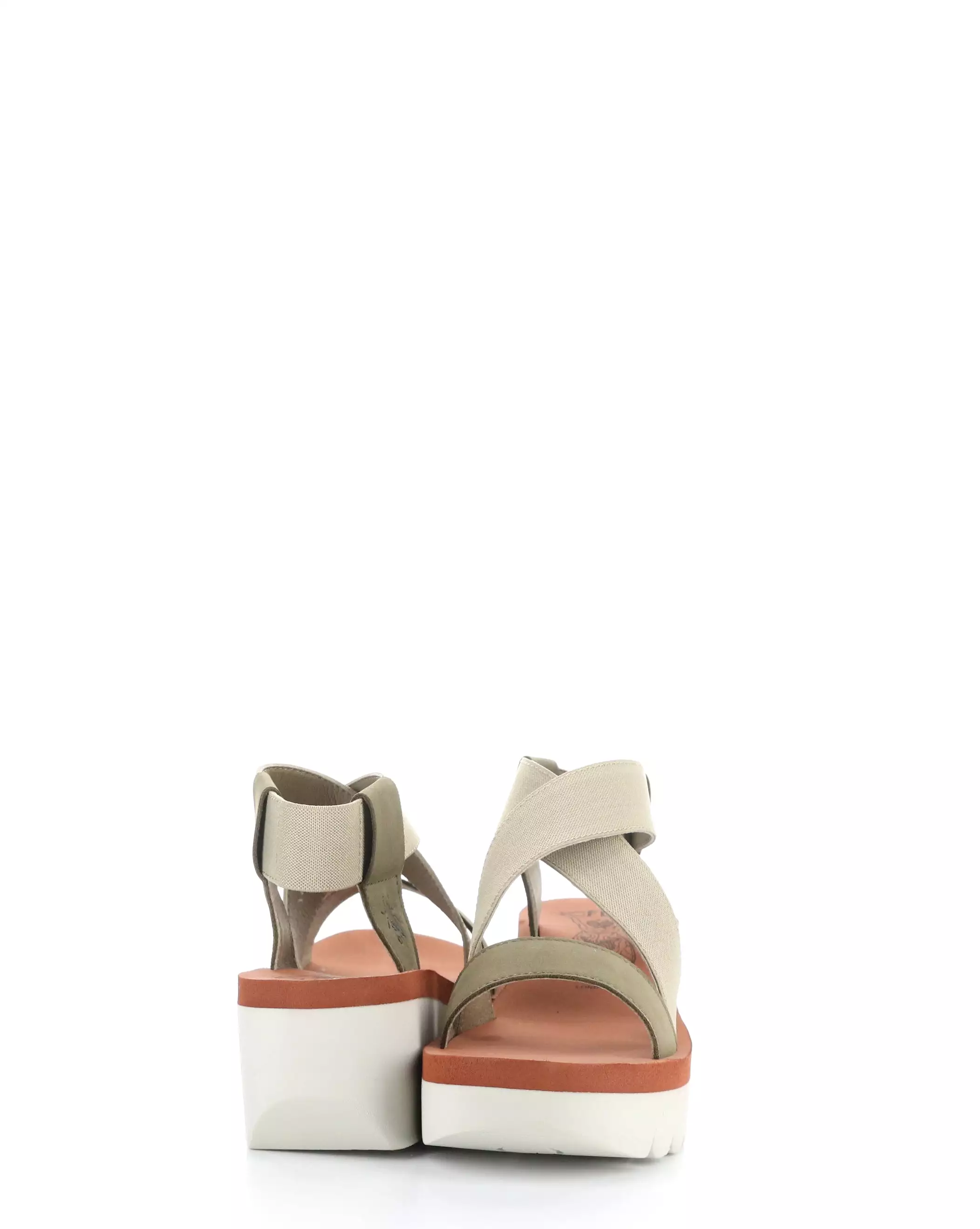 YABI922FLY 011 Military Beige Brick Round Toe Sandals - Top Choice