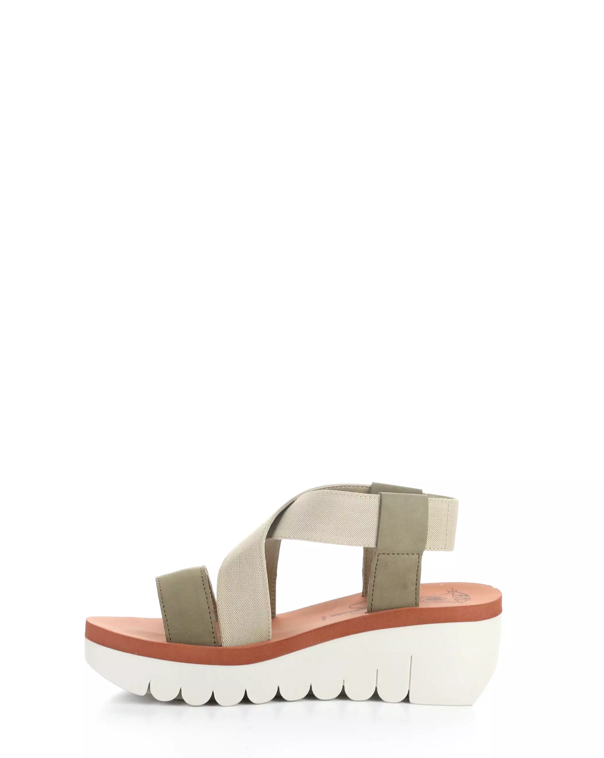 YABI922FLY 011 Military Beige Brick Round Toe Sandals - Top Choice