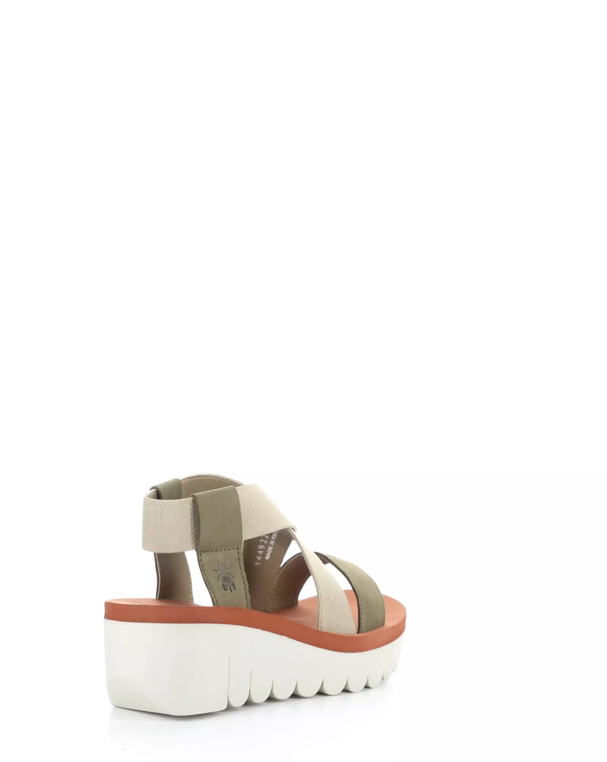 YABI922FLY 011 Military Beige Brick Round Toe Sandals - Top Choice