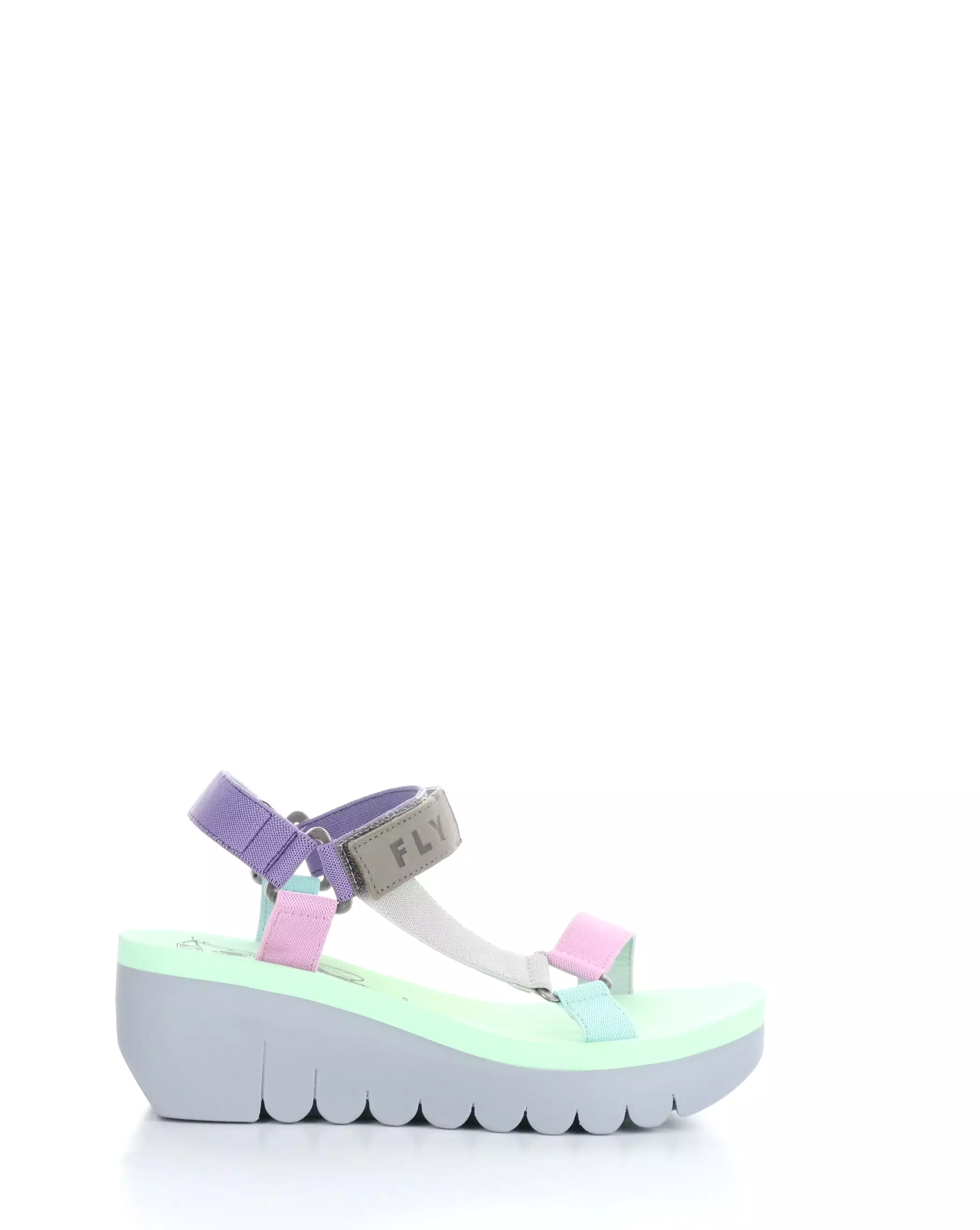 YEFA726FLY Velcro Sandals in Grey, Multi, and Camu Pink