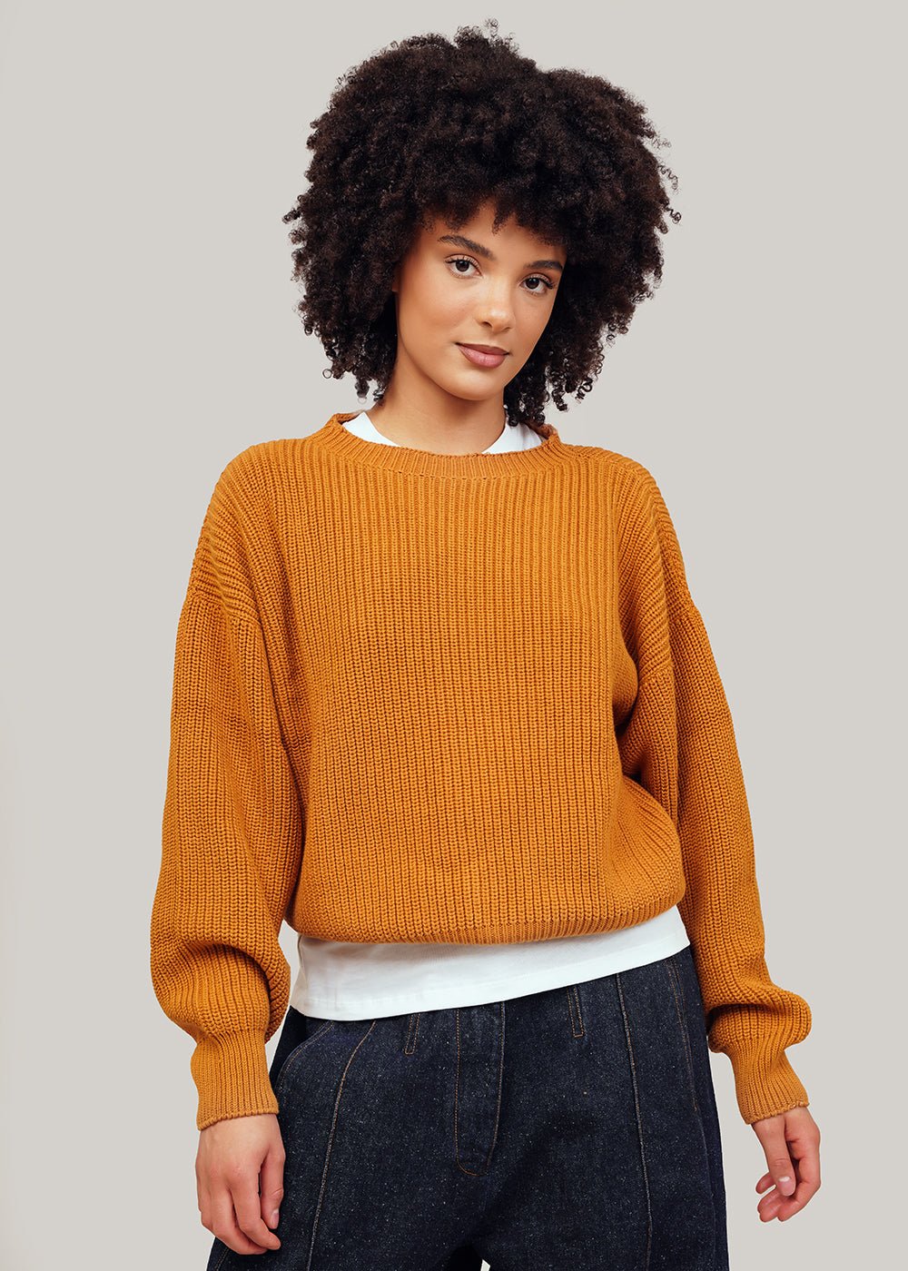 Yellow Burnt Mea Pullover