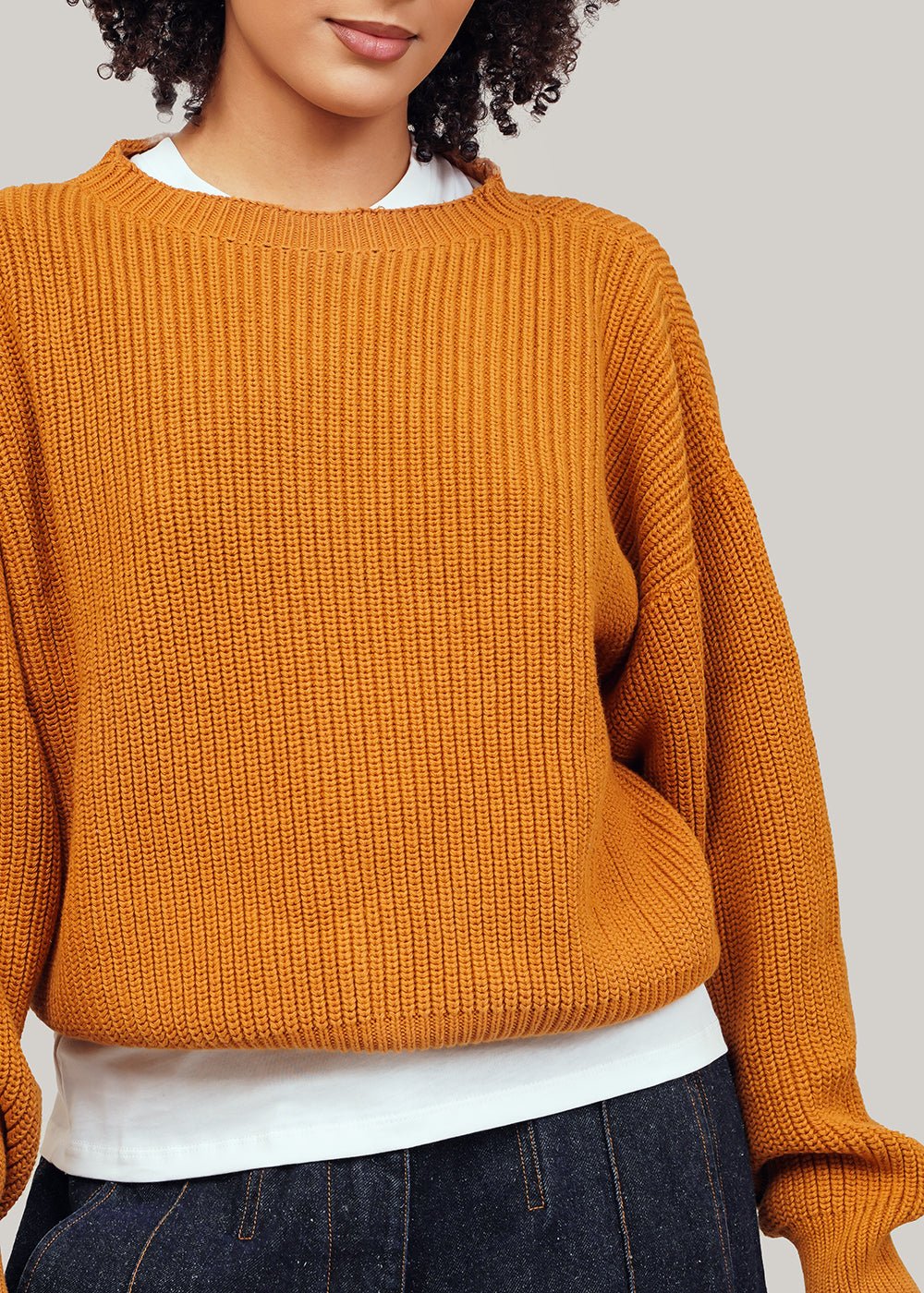 Yellow Burnt Mea Pullover