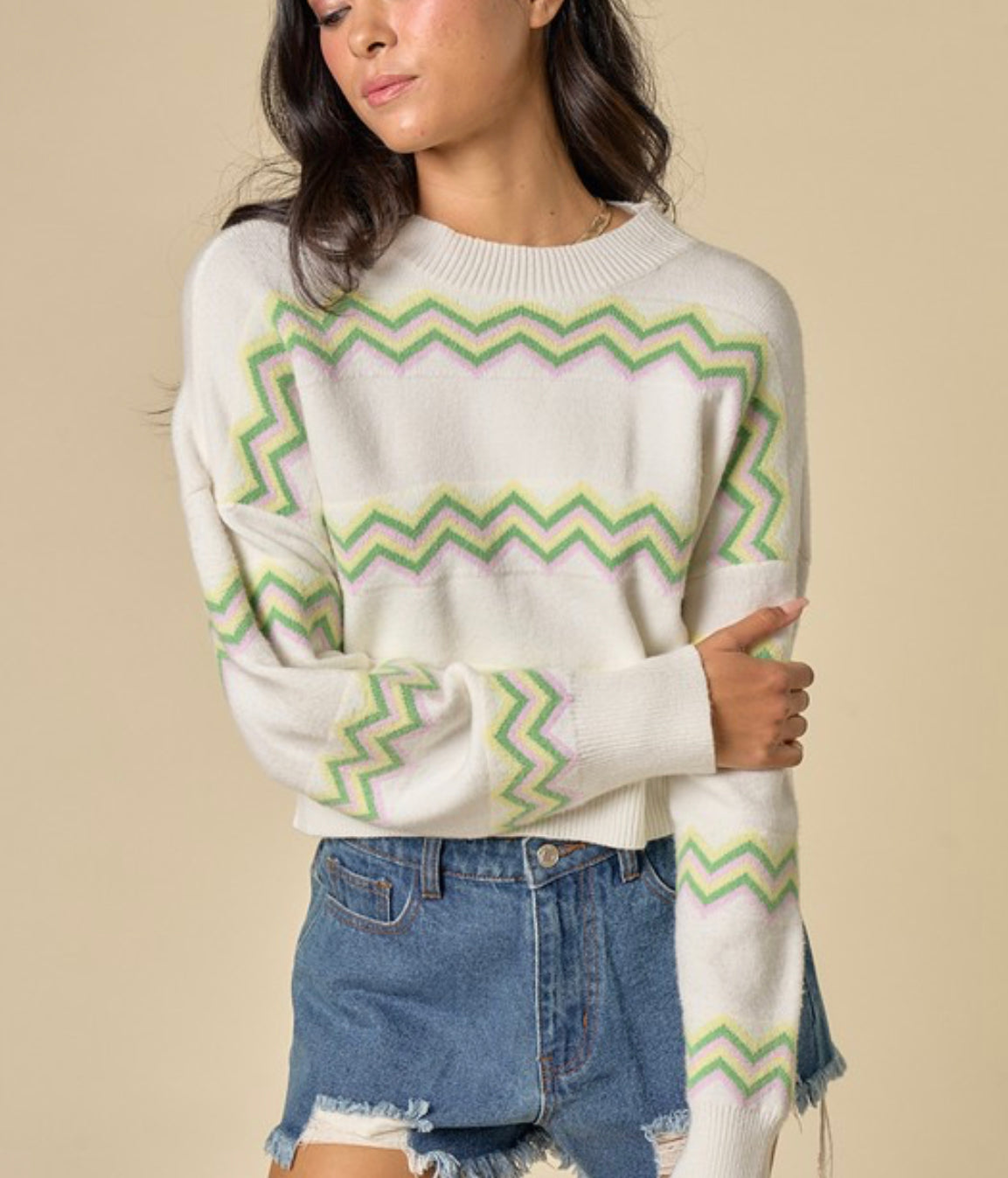 Zigzag pattern sweater