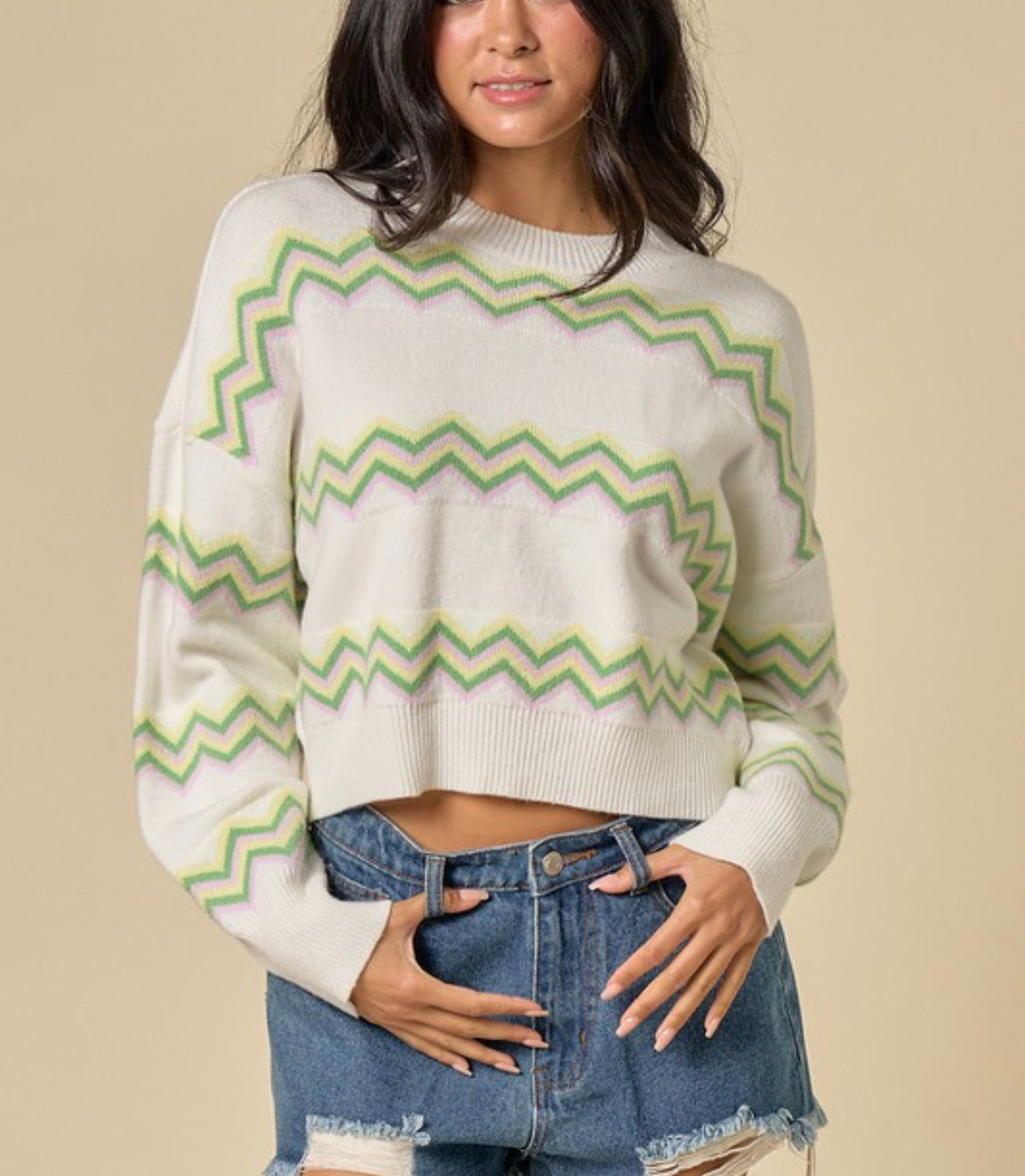 Zigzag pattern sweater